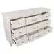 Willowbrook Egg Shell White 9 Drawer Dresser with Rectangular Mirror