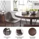 Centiar Brown and Black Dining Upholstered Side Chair Set of 2