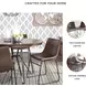 Centiar Brown and Black Dining Upholstered Side Chair Set of 2