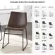Centiar Brown and Black Dining Upholstered Side Chair Set of 2