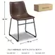 Centiar Brown and Black Dining Upholstered Side Chair Set of 2