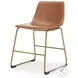 Crandox Brown And Gold Dining Chair