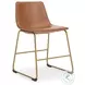 Crandox Brown And Gold Dining Chair