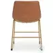 Crandox Brown And Gold Dining Chair