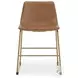 Crandox Brown And Gold Dining Chair