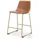 Crandox Brown And Gold Counter Height Stool