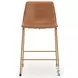 Crandox Brown And Gold Counter Height Stool