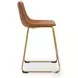 Crandox Brown And Gold Counter Height Stool