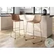 Crandox Brown And Gold Bar Stool