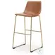 Crandox Brown And Gold Bar Stool