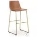 Crandox Brown And Gold Bar Stool