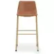 Crandox Brown And Gold Bar Stool