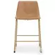 Crandox Toast And Gold Counter Height Stool