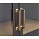 Lindon Coffee Bean and Burnished Brass 4 Glass Door Display Cabinet