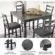 Bridson Gray 5 Piece Counter Height Dining Room Set