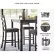 Bridson Gray 5 Piece Counter Height Dining Room Set