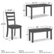 Bridson Gray 6 Piece Rectangular Dining Room Set