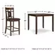 Bennox Brown 5 Piece Counter Height Dining Room Set