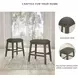 Caitbrook Gray Upholstered Stool Set of 2