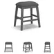 Caitbrook Gray Upholstered Stool Set of 2