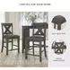 Caitbrook Gray Upholstered Bar Stool Set of 2