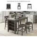Caitbrook Gray Rectangular Counter Height Dining Table