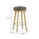 Oodle Green Performance Vegan Mohair Upholstered Bar Stool