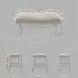 Skempton White And Light Brown Counter Height Stool Set Of 2