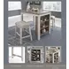 Skempton White And Light Brown 3 Piece Counter Height Dining Set