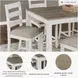 Skempton White And Light Brown 8 Piece Counter Height Dining Set