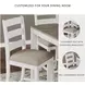 Skempton White And Light Brown 8 Piece Counter Height Dining Set