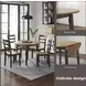 Gesthaven Natural And Brown Drop Leaf Round Dining Table