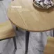 Gesthaven Natural And Brown Drop Leaf Round Dining Table