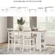 Gesthaven Natural And White Rectangular Counter Height Dining Table