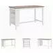 Gesthaven Natural And White Rectangular Counter Height Dining Table