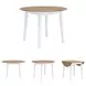 Gesthaven Natural And White Drop Leaf Round Dining Table