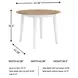 Gesthaven Natural And White Drop Leaf Round Dining Table