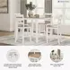 Gesthaven Natural And White 5 Piece Counter Height Dining Set