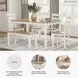 Gesthaven Natural And White 6 Piece Dining Set