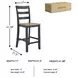 Gesthaven Natural And Blue Counter Height Stool Set Of 2
