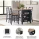 Gesthaven Natural And Blue Rectangular Counter Height Dining Table