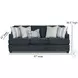 Elise Ink Recessed Arms Sofa