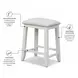 Surfside Gray Performance Fabric Upholstered Backless Counter Height Stool