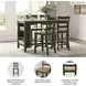 Gesthaven Natural And Green Counter Height Stool Set Of 2