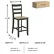 Gesthaven Natural And Green Counter Height Stool Set Of 2
