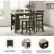 Gesthaven Natural And Green Rectangular Counter Height Dining Table