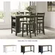 Gesthaven Natural And Green Rectangular Counter Height Dining Table