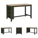 Gesthaven Natural And Green Rectangular Counter Height Dining Table