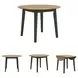 Gesthaven Natural And Green Drop Leaf Round Dining Table