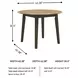 Gesthaven Natural And Green Drop Leaf Round Dining Table